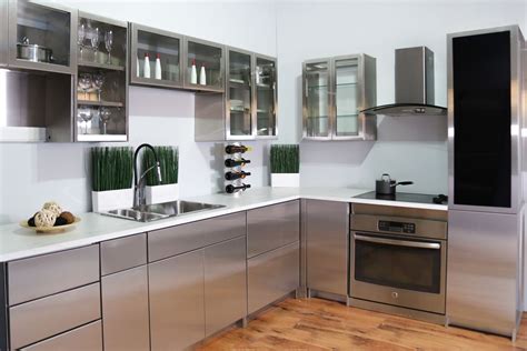 cabinets with stainless steel appliances|fabricated stainless steel kitchen cabinets.